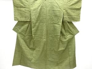 抽象模様織り出し手織り紬単衣着物